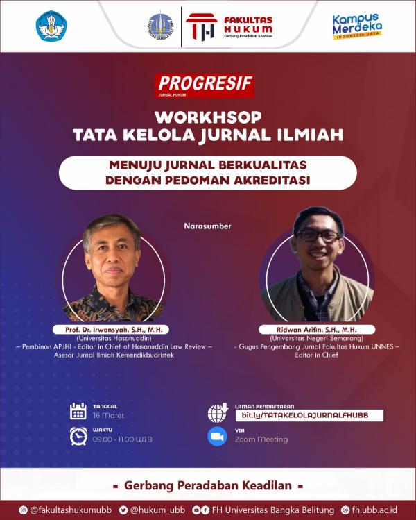 WORKSHOP TATA KELOLA JURNAL